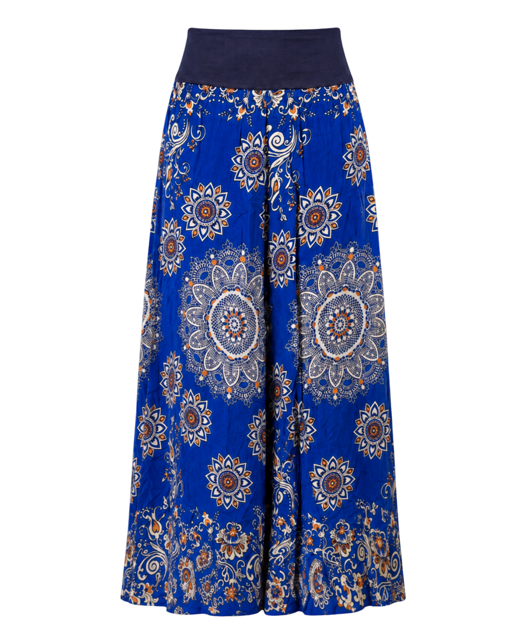 Megaflared Blue Flowers Pants