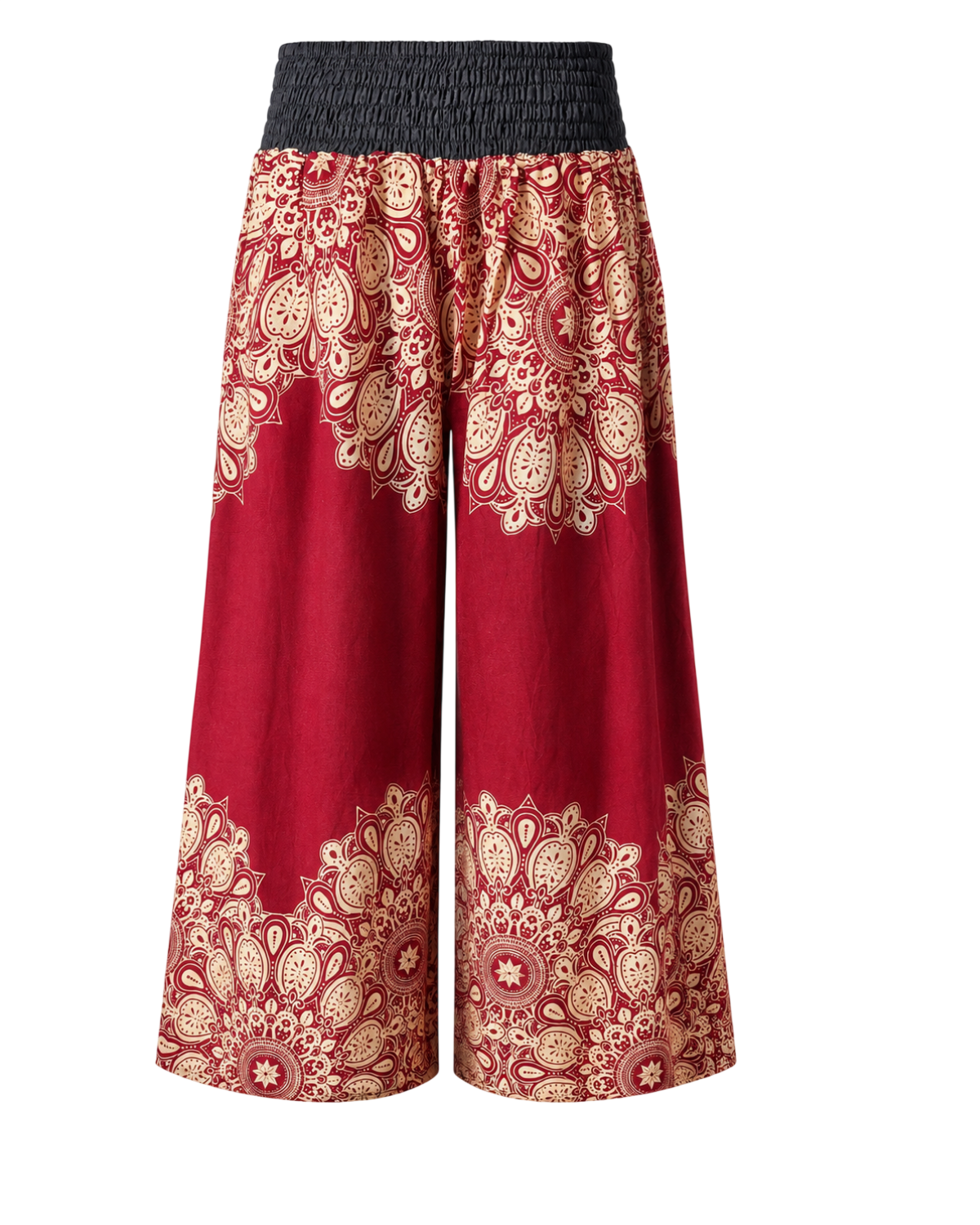 Megaflared Crimson Mandala Pants